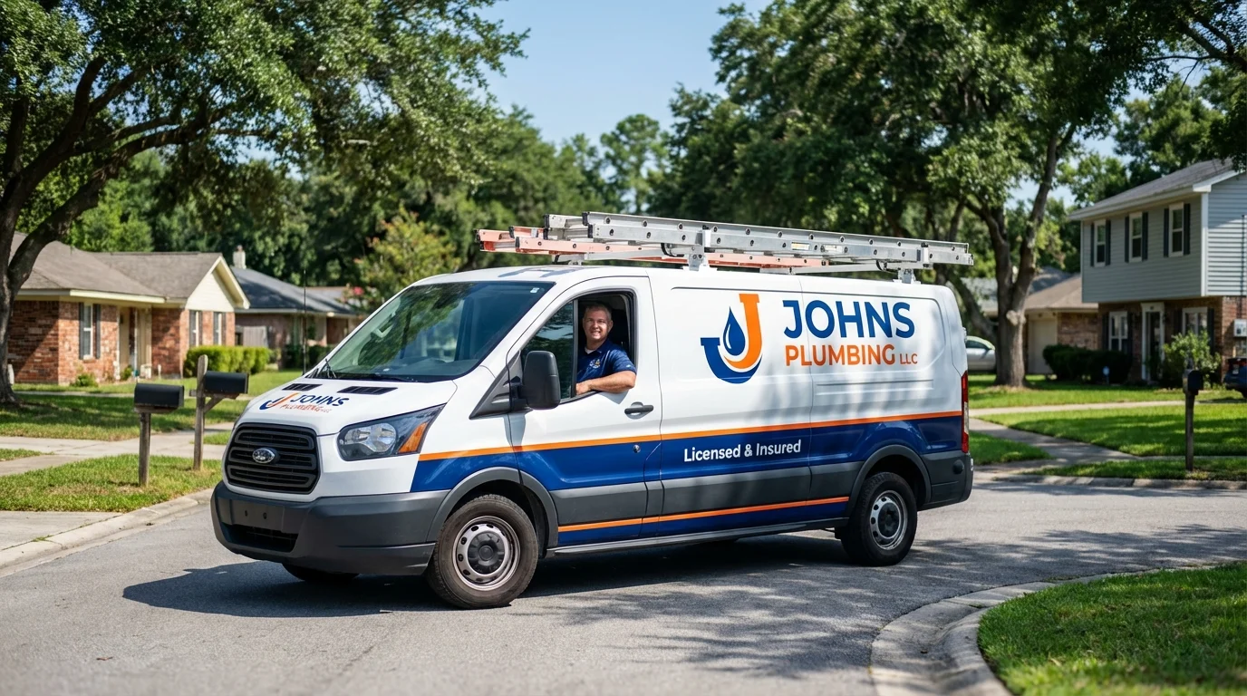 Johns Plumbing LLC service van in Wilsonville, OR