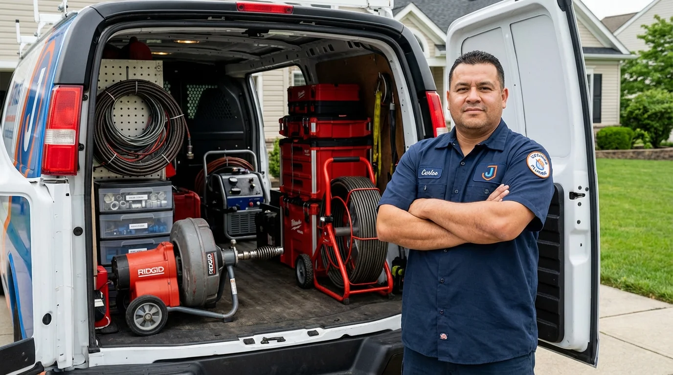 Professional drain cleaning equipment and Johns Plumbing LLC plumber in Wilsonville